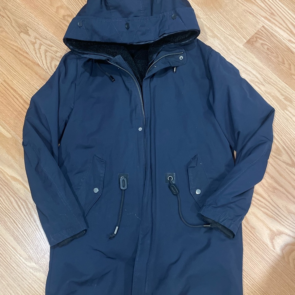 Men's Navy Hooded Jacket